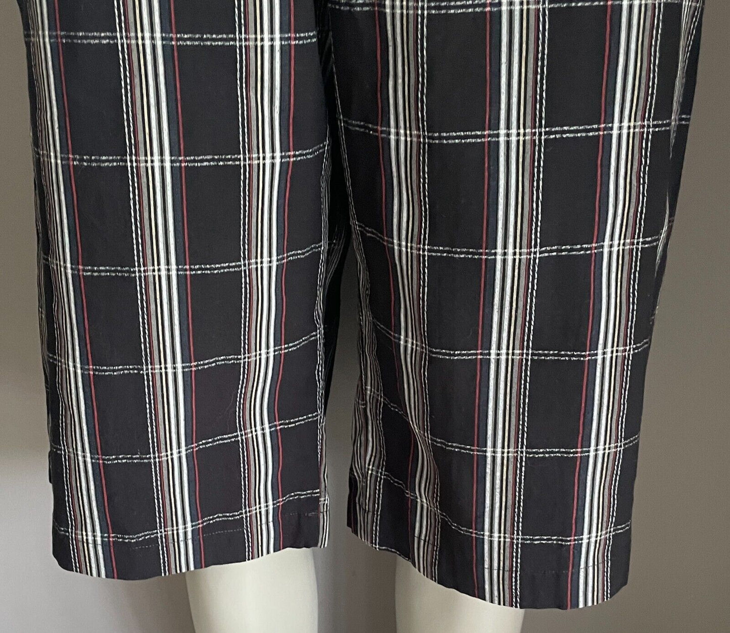 UNIT Bermuda Shorts Black Maroon Grey White Navy Yellow Check Sz 42 104cm Waist