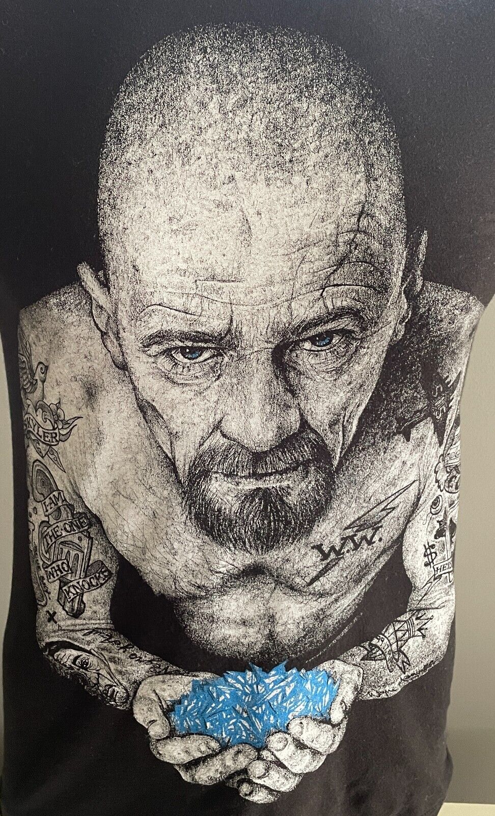BLACK MARKET ART Breaking Bad Heisenberg Walter White Graphic T-Shirt Black S