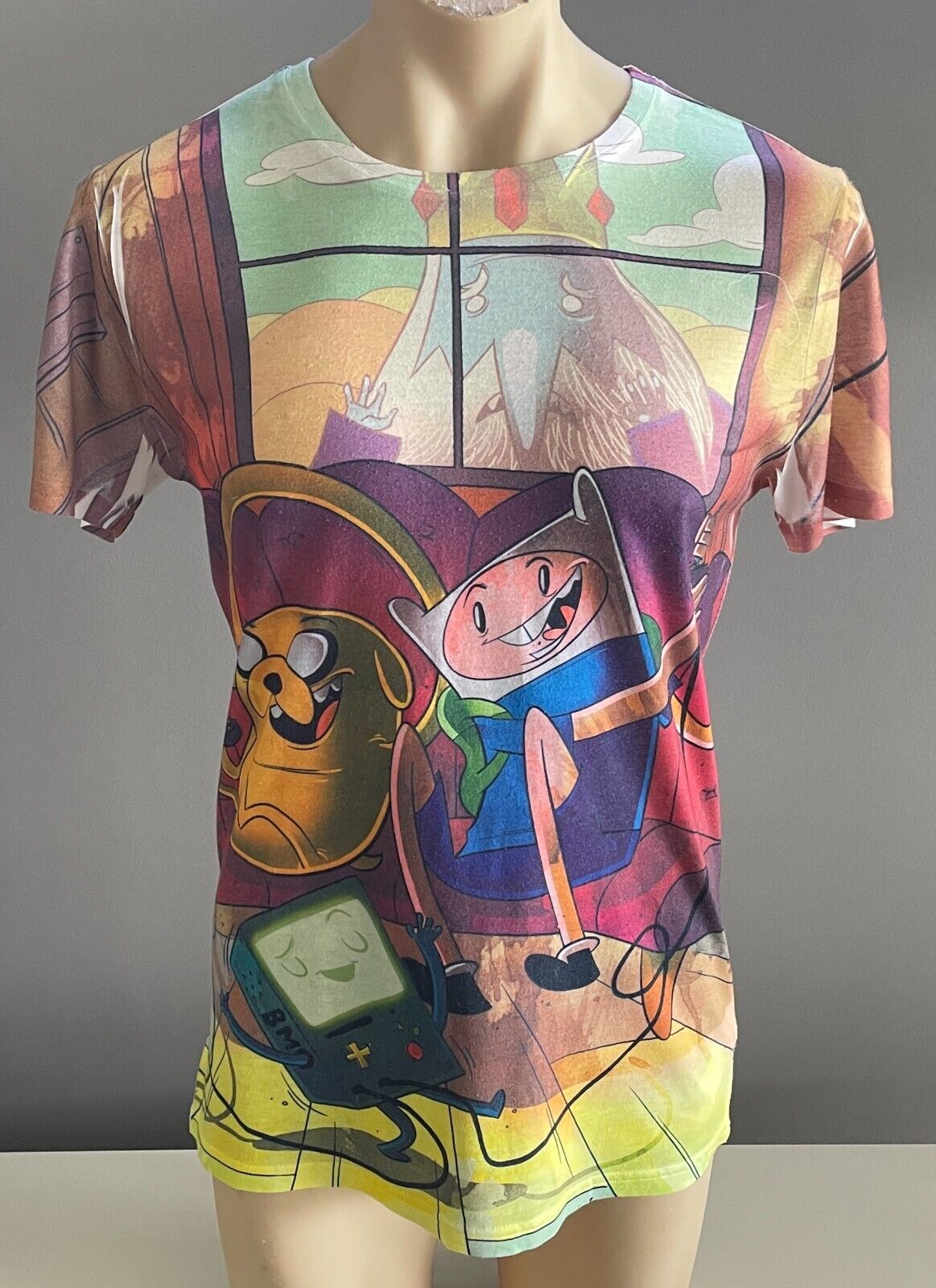 Unisex T-Shirt JAY JAYS Cartoon Network Adventure Time Print Size S Chest 104cm