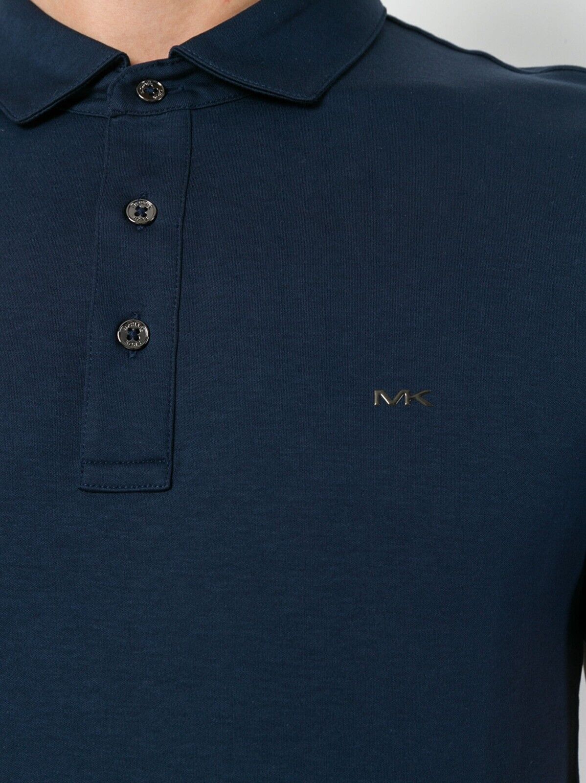Polo Shirt MICHAEL KORS Navy Short Sleeves Mens Size M Cotton Jersey