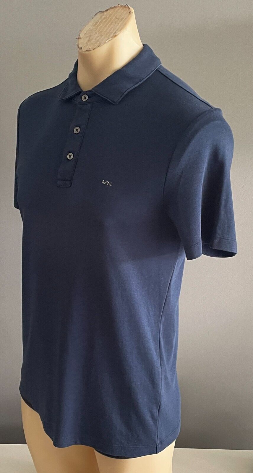 Polo Shirt MICHAEL KORS Navy Short Sleeves Mens Size M Cotton Jersey