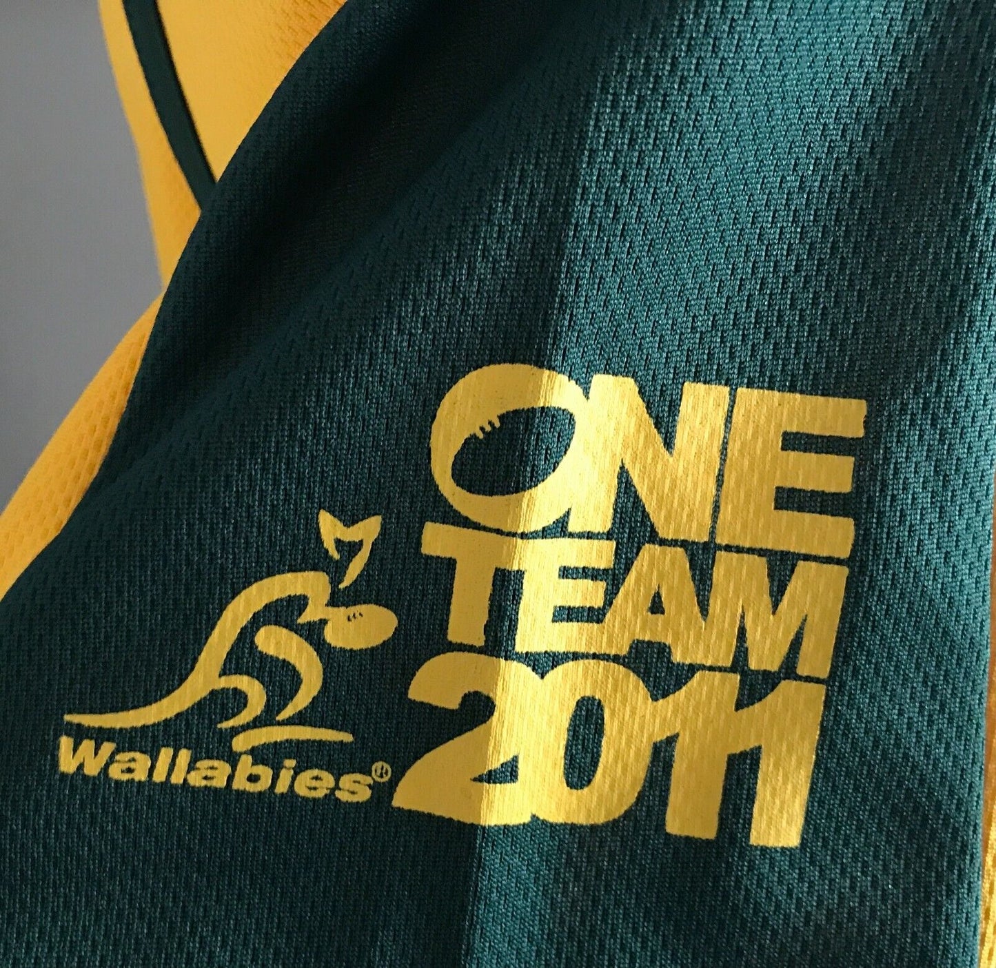 KOOGA Polo Shirt Authentic 2011 WALLABIES Tooheys New Green Gold Sh/Sleeve Men S