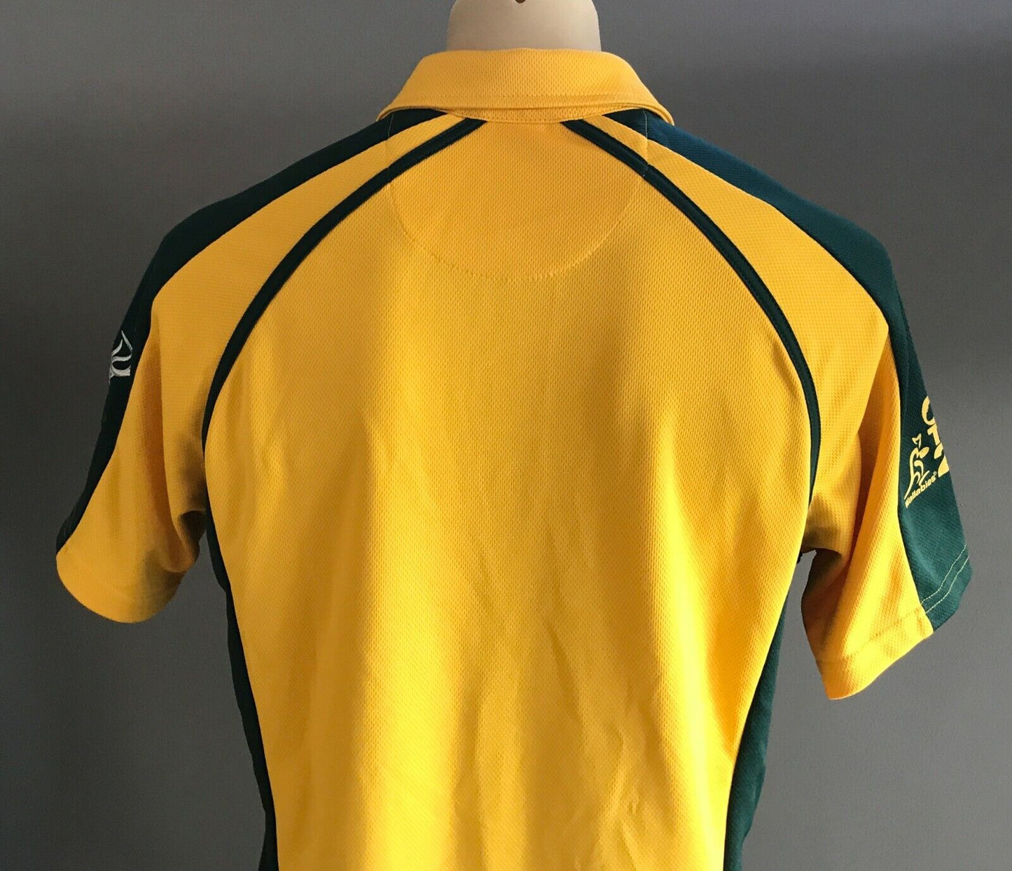 KOOGA Polo Shirt Authentic 2011 WALLABIES Tooheys New Green Gold Sh/Sleeve Men S