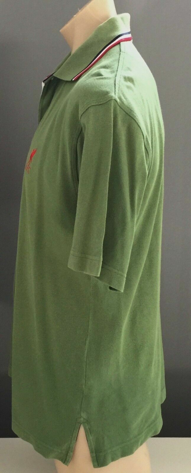 Fan Polo Shirt LIVERPOOL FC Green Football Sh/Sleeve Mens M Collar Soccer Logo
