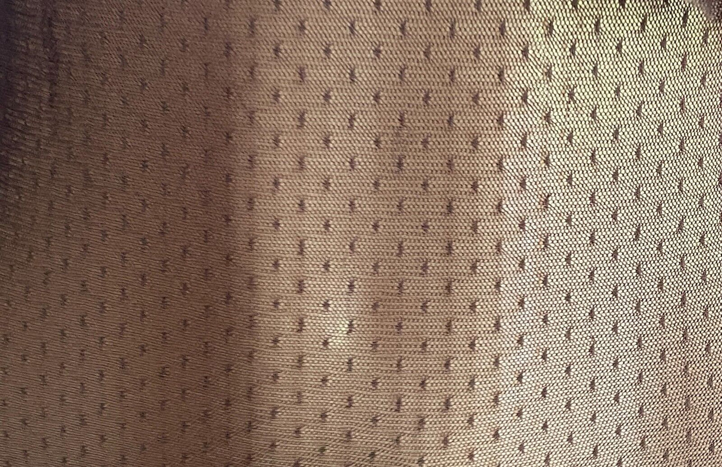 Chemise Sexy Lingerie Dobby Mesh Net Brown Sheer Ruffle Trim Size 10/12