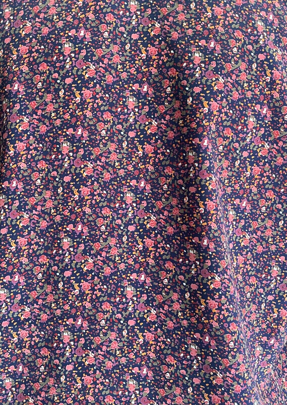 MY GARMENT Co Blouse Floral 3/4 Sleeve Collarless Metal Buttons Top Size 22 Vtg