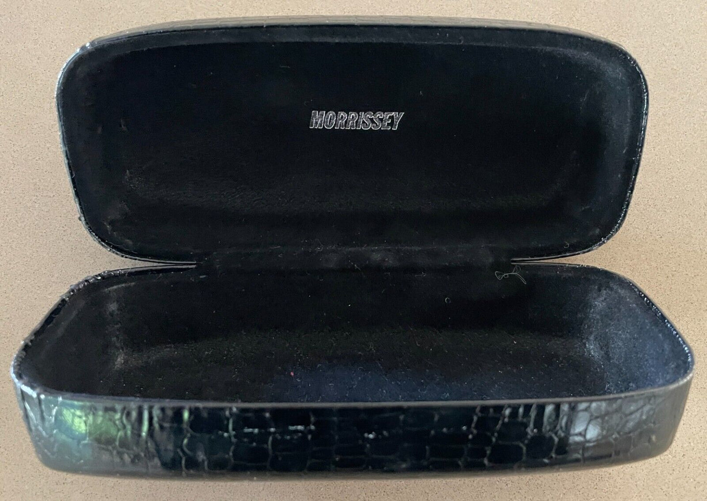 MORRISSEY Black SunGlasses Hard Case Cover + Cloth EMPTY CASE ONLY NO Glasses