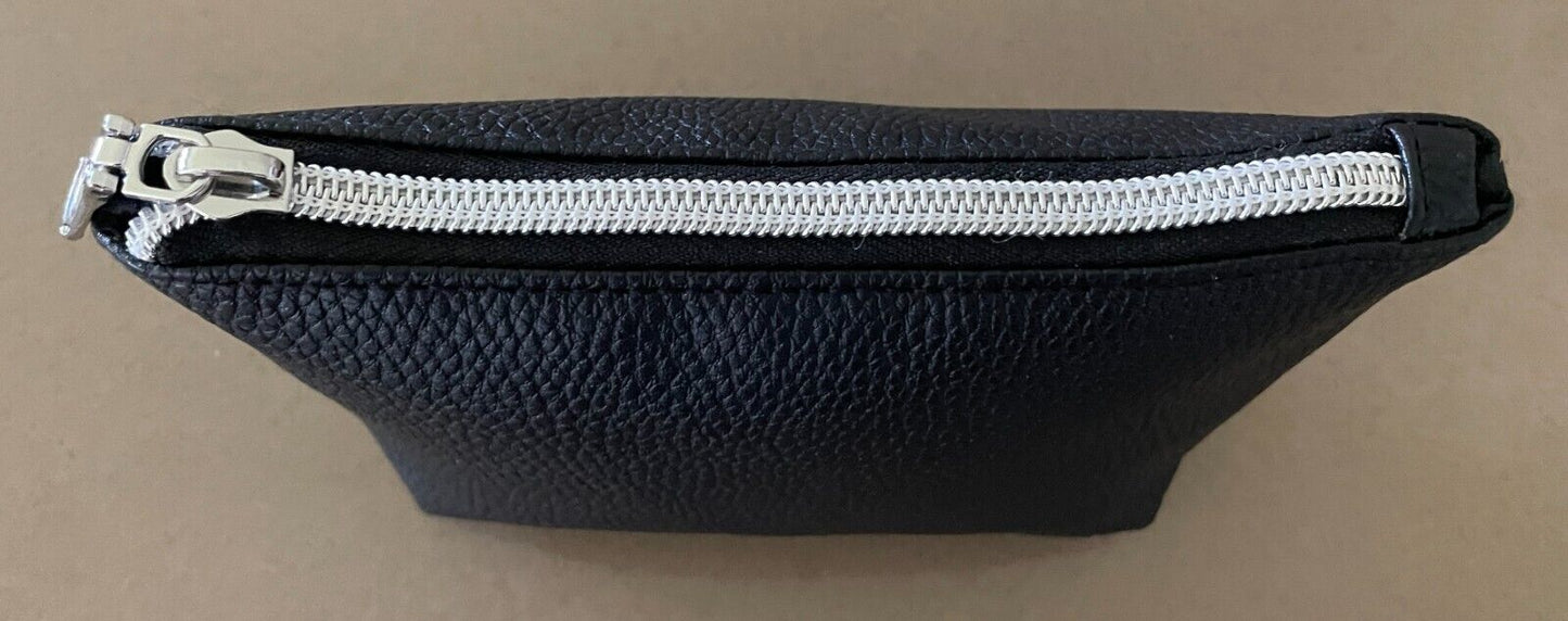 Makeup Bag MODELS PREFER Black Pebble PVC Zip Top Small Size 16cmW x 11.5cmH NEW