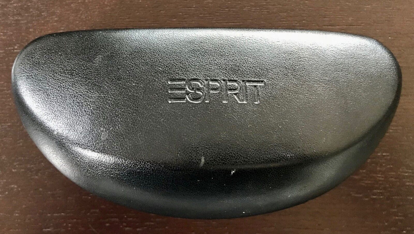 ESPRIT Black SunGlasses Hard Case Cover Clean Cloth EMPTY CASE ONLY - NO Glasses