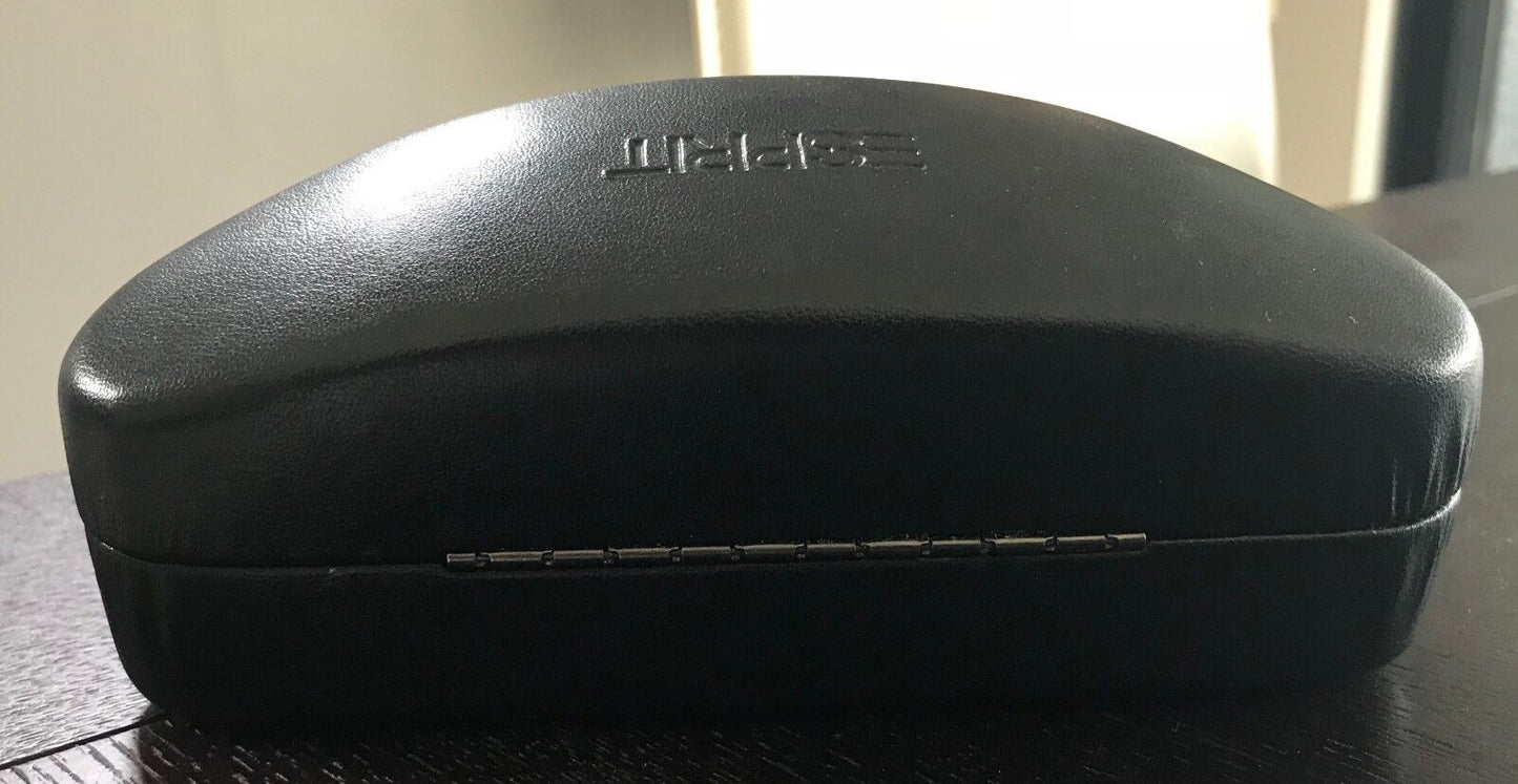 ESPRIT Black SunGlasses Hard Case Cover Clean Cloth EMPTY CASE ONLY - NO Glasses