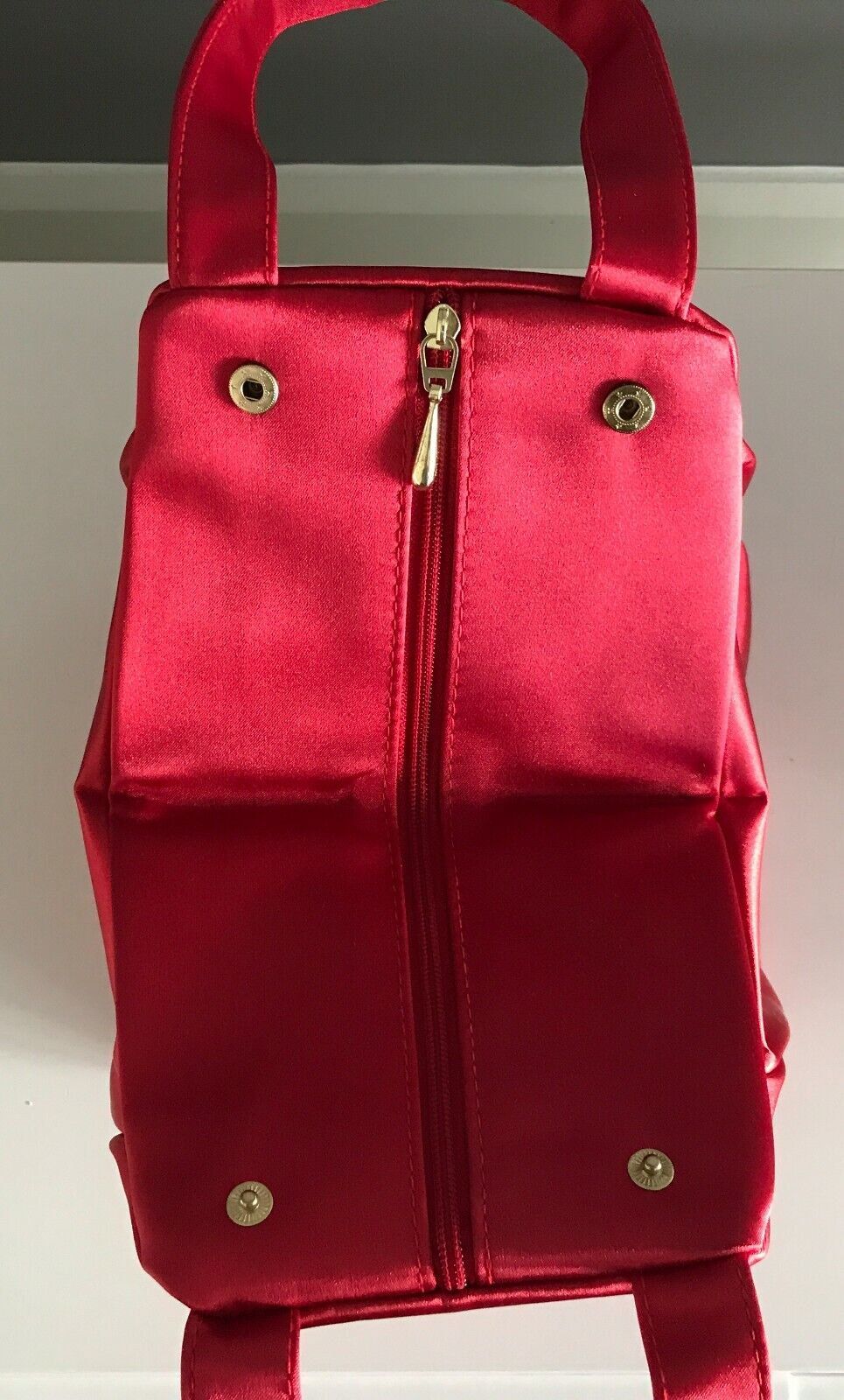 Makeup Bag NUTRIMETICS Red Promotional Fabric Medium Size Cosmetics Handles NEW