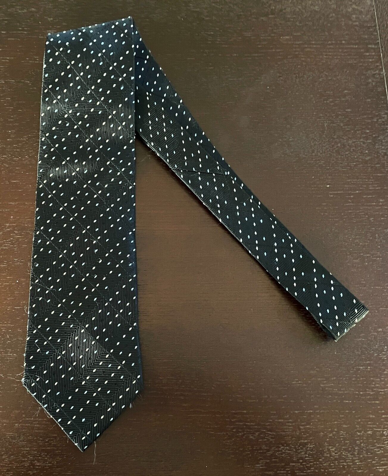 WE MEN Neck Tie w Zip Bag Black Grey Light Blue Print Storage TRAVEL Case