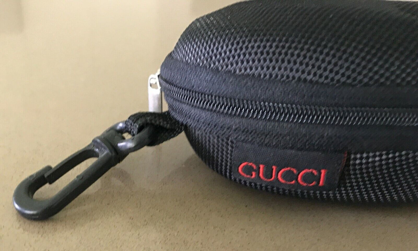 GUCCI Black SunGlasses Zip CASE ONLY w Belt Bag Clip EMPTY - NO Glasses Ladies