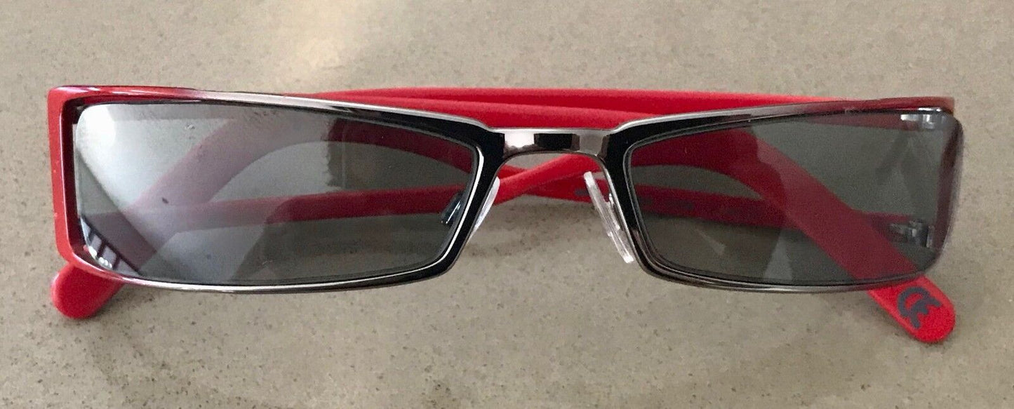 EXALT CYCLE SunGlasses Branded Case Red Grey Frame Made in Italy NEW w Glasses