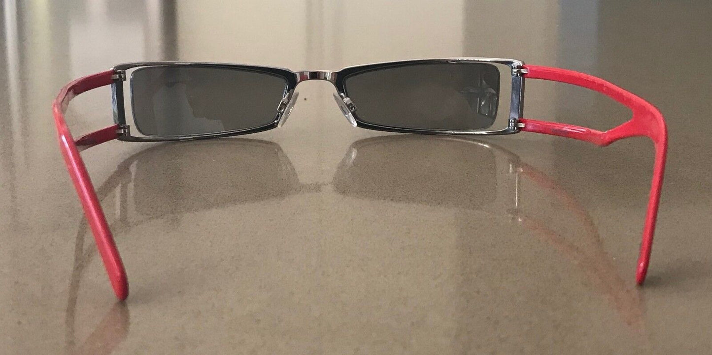 EXALT CYCLE SunGlasses Branded Case Red Grey Frame Made in Italy NEW w Glasses