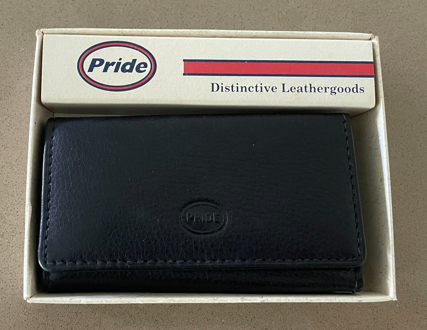 Leather Wallet Key Holder Case PRIDE Black 12 Keys Reversible Unisex NEW in Box