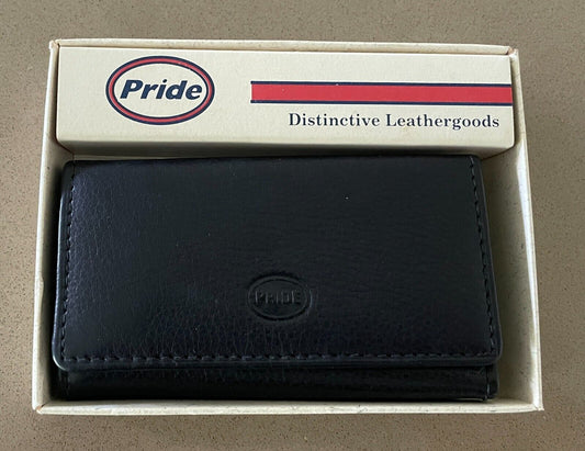 Leather Wallet Key Holder Case PRIDE Black 12 Keys Reversible Unisex NEW in Box