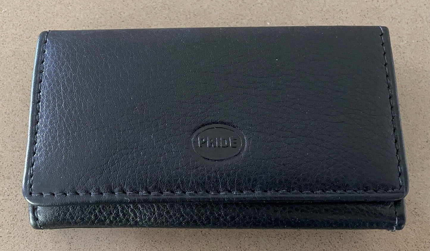 Leather Wallet Key Holder Case PRIDE Black 12 Keys Reversible Unisex NEW in Box