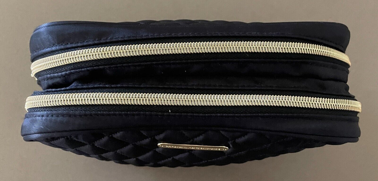 Makeup Bag MODELS PREFER Wet Pack Black Quilted Zip Closure Easy Care Nylon NEW