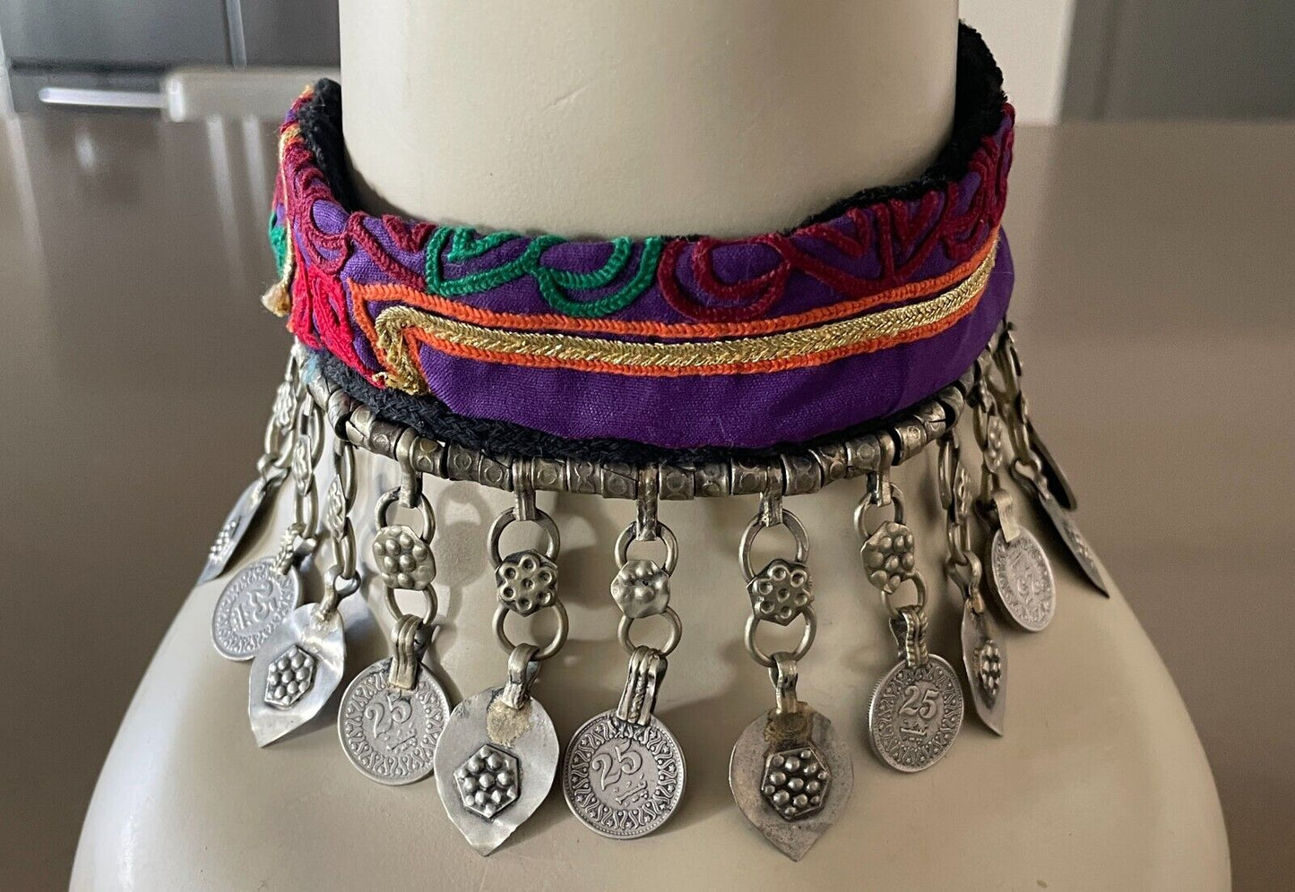 Necklace Anklet  Bollywood Belly Dancing Multicolour Fabric Hanging Charms Devs