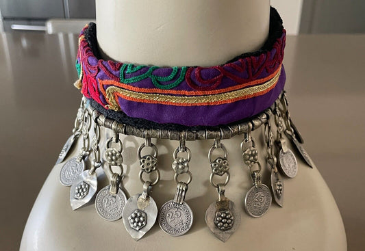 Necklace Anklet  Bollywood Belly Dancing Multicolour Fabric Hanging Charms Devs