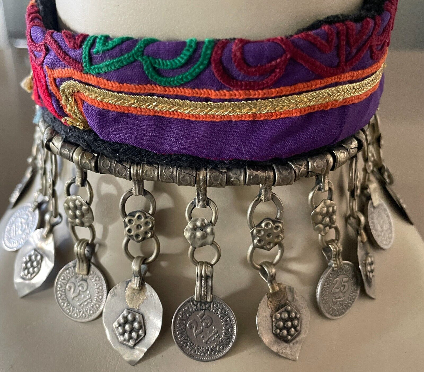 Necklace Anklet  Bollywood Belly Dancing Multicolour Fabric Hanging Charms Devs