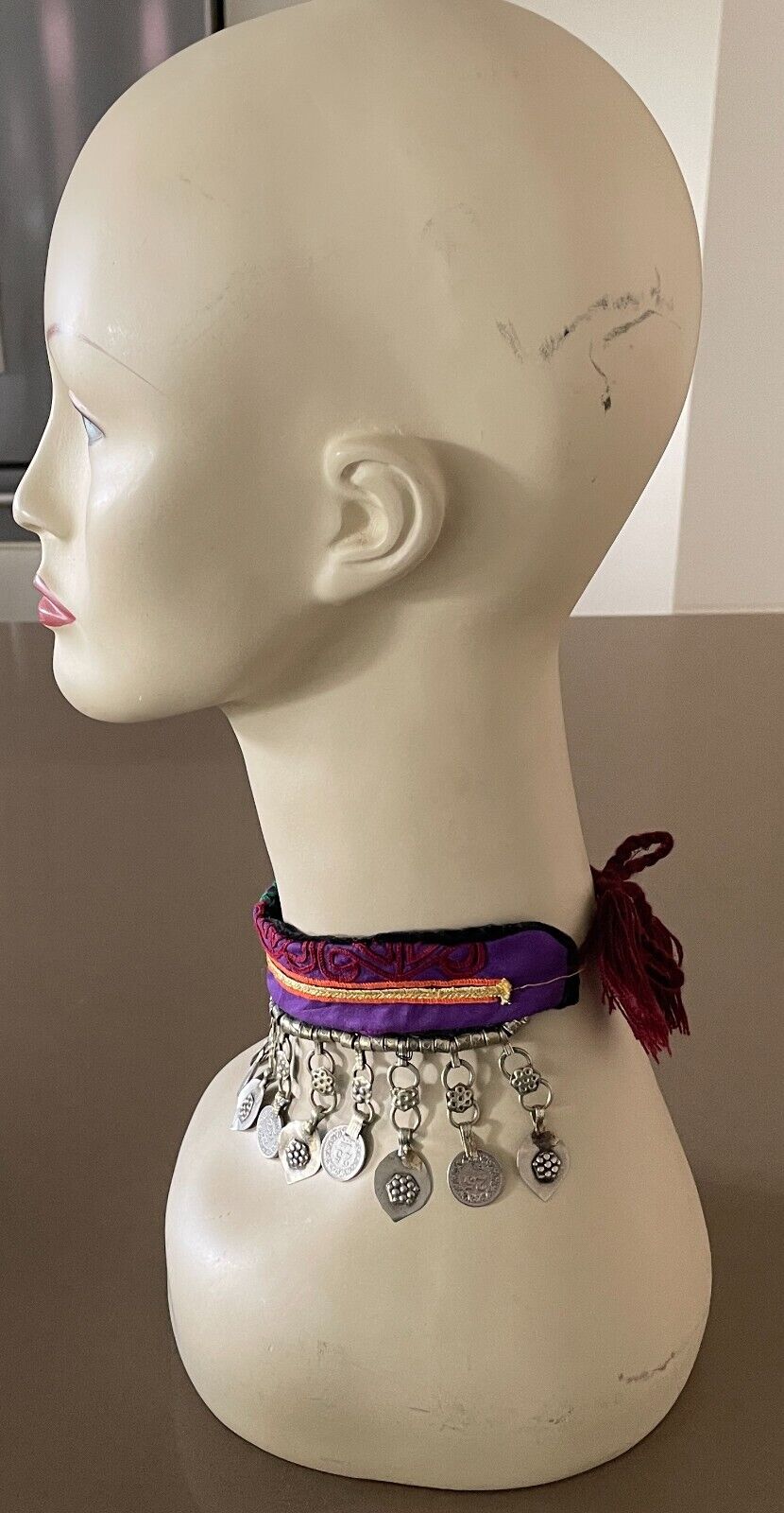 Necklace Anklet  Bollywood Belly Dancing Multicolour Fabric Hanging Charms Devs