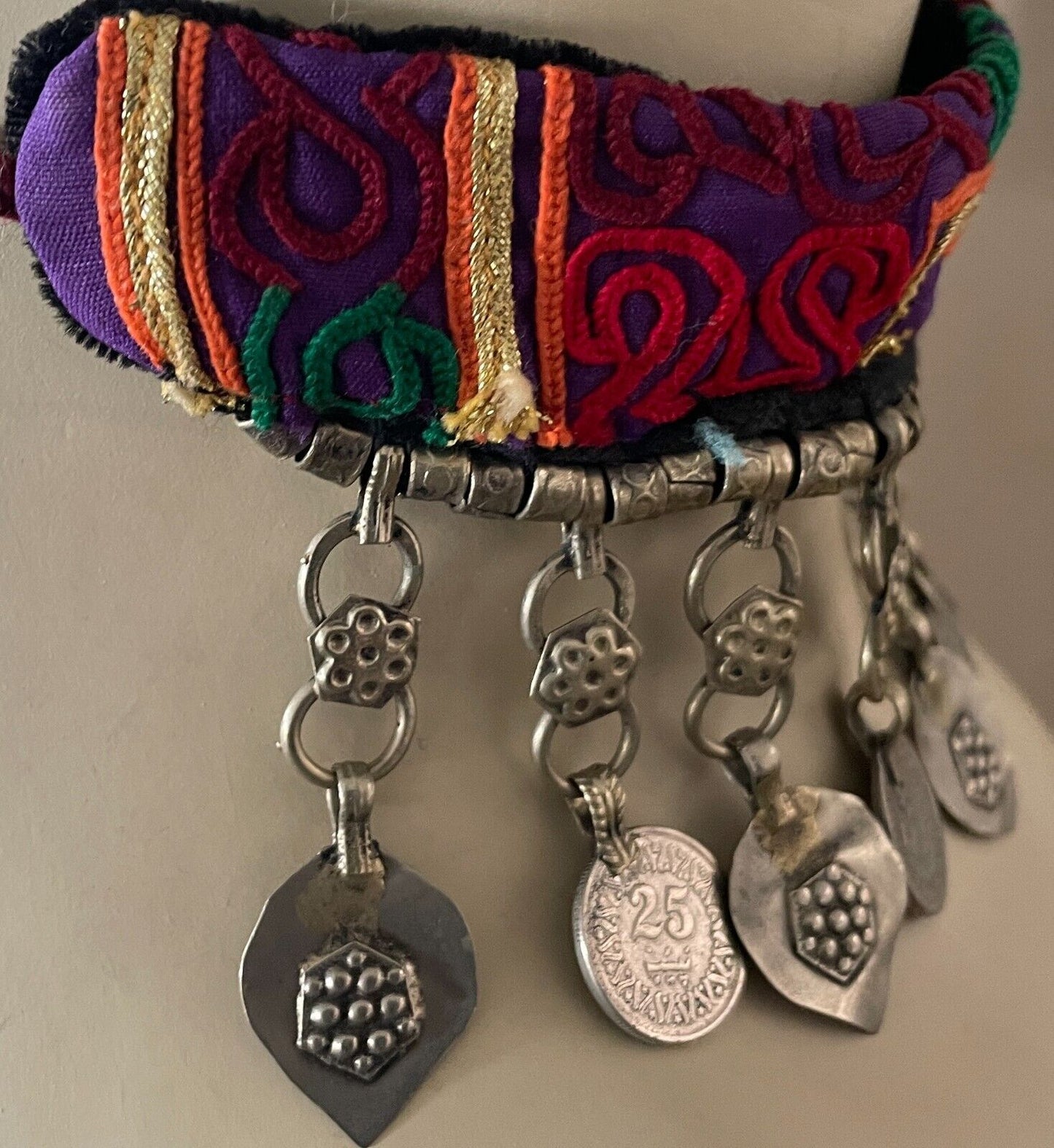 Necklace Anklet  Bollywood Belly Dancing Multicolour Fabric Hanging Charms Devs