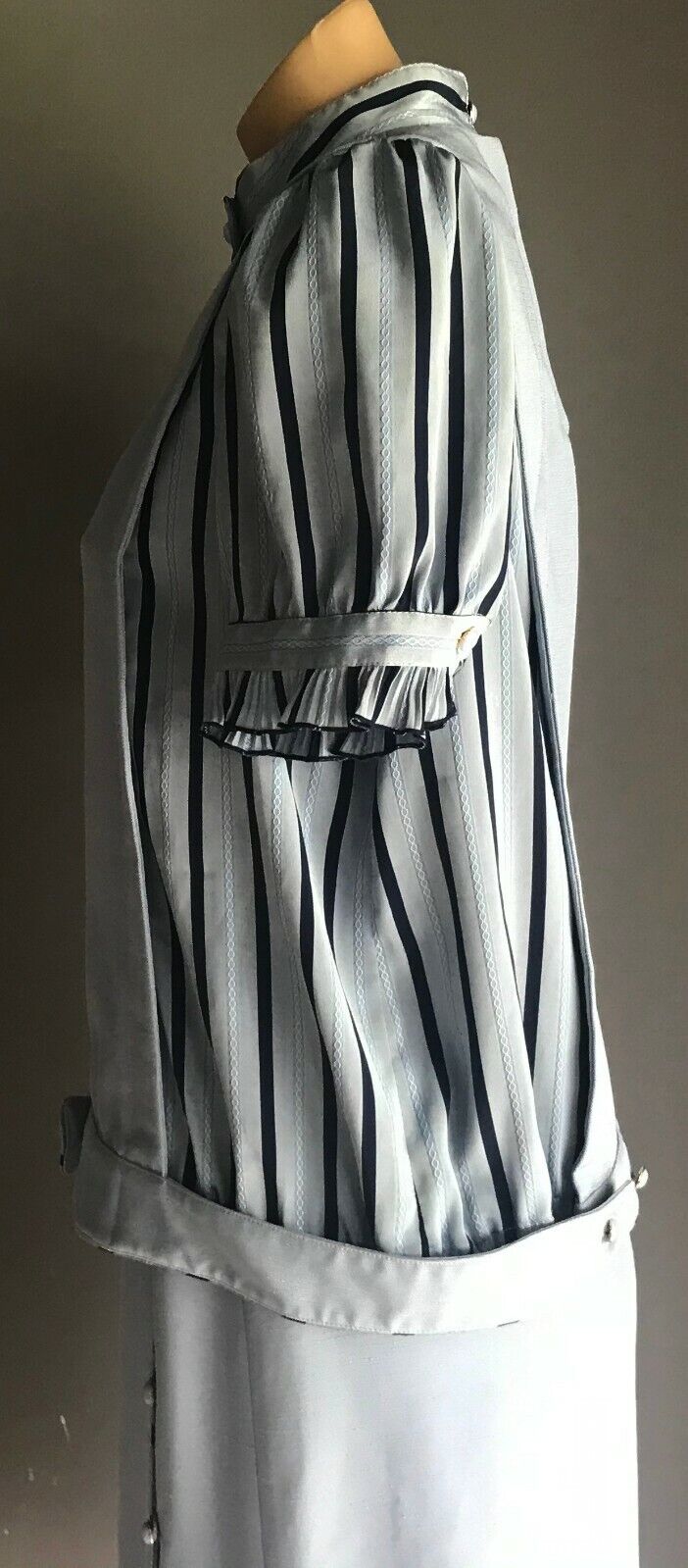 CE-LUGE Blue 2 Piece Suit Short Sleeve Top & Skirt Ladies Tag Sz 13 12 Vintage