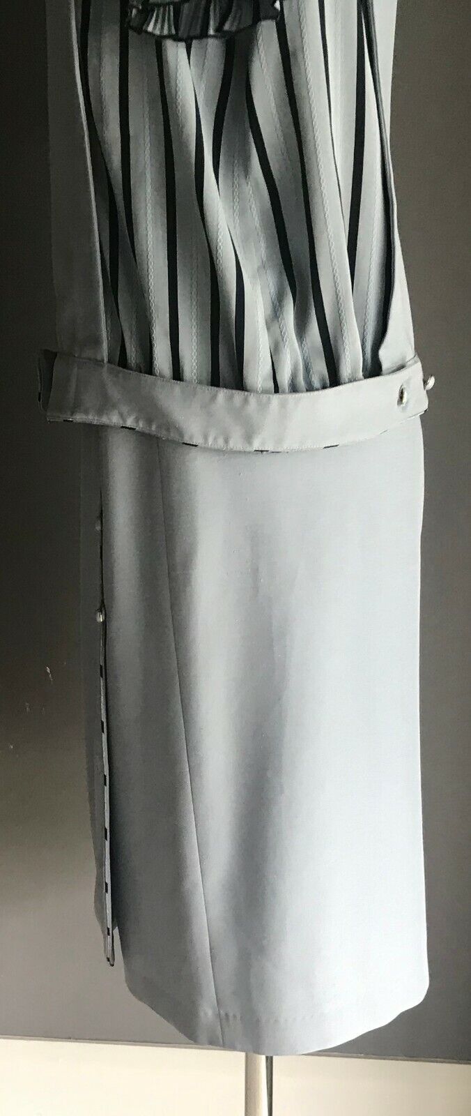 CE-LUGE Blue 2 Piece Suit Short Sleeve Top & Skirt Ladies Tag Sz 13 12 Vintage