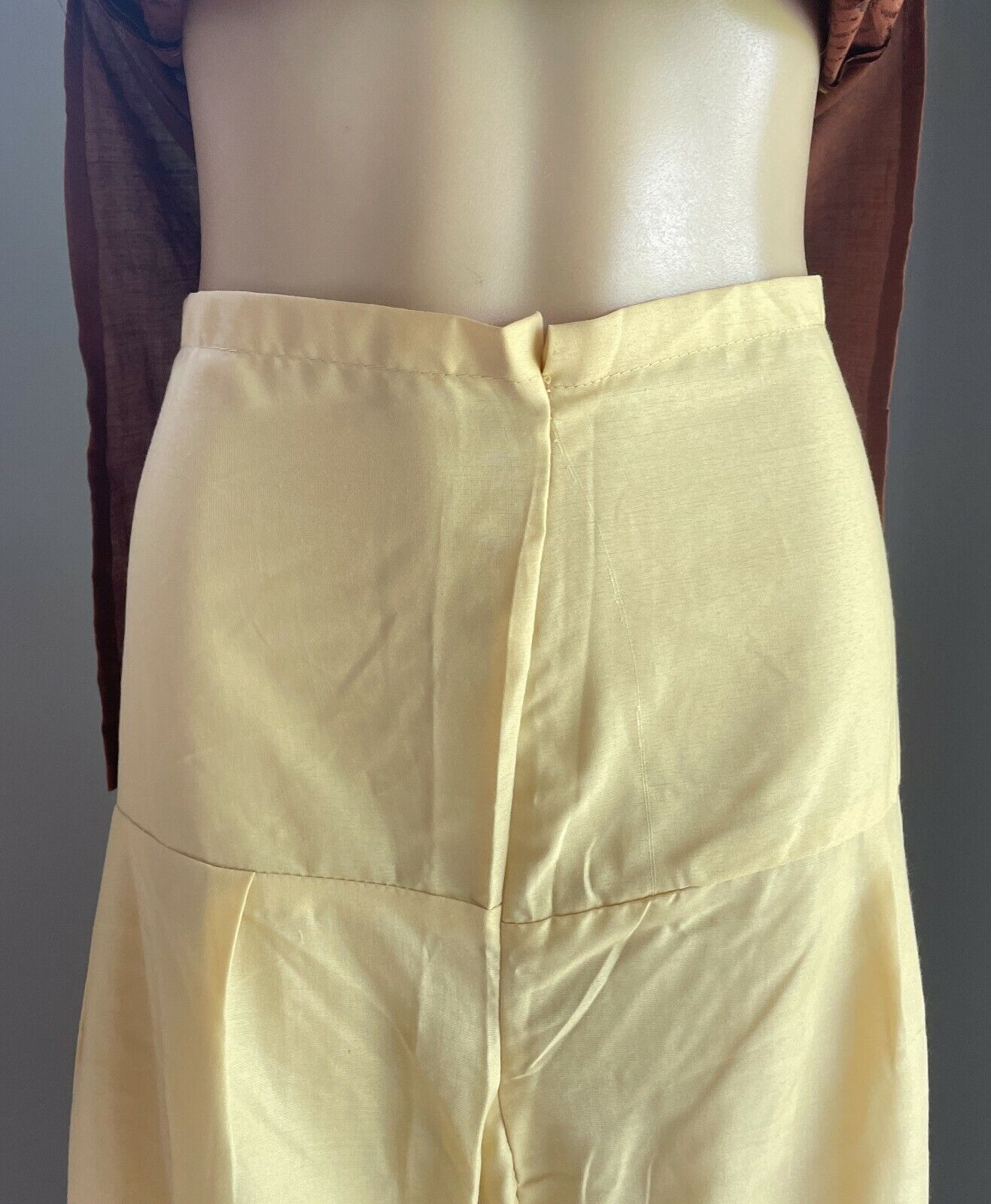 KURTA SET Sleeveless Top Sz 10 & Cropped Pants Sz 18 Brown Yellow Colours NEW