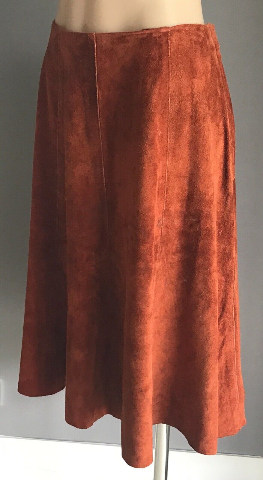 Vintage Tan SUEDE & LEATHERCRAFT Waistcoat & Skirt SizeSuit Sleeveless Vest 14