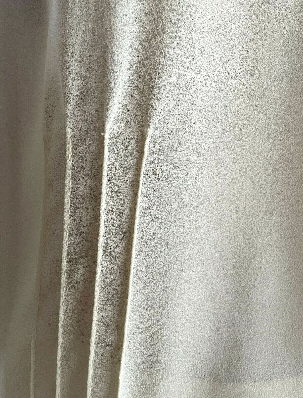 TRENT NATHAN Set Cream Lace Trim Blouse & Micro Pleat Midi Skirt Size 12 Vintage
