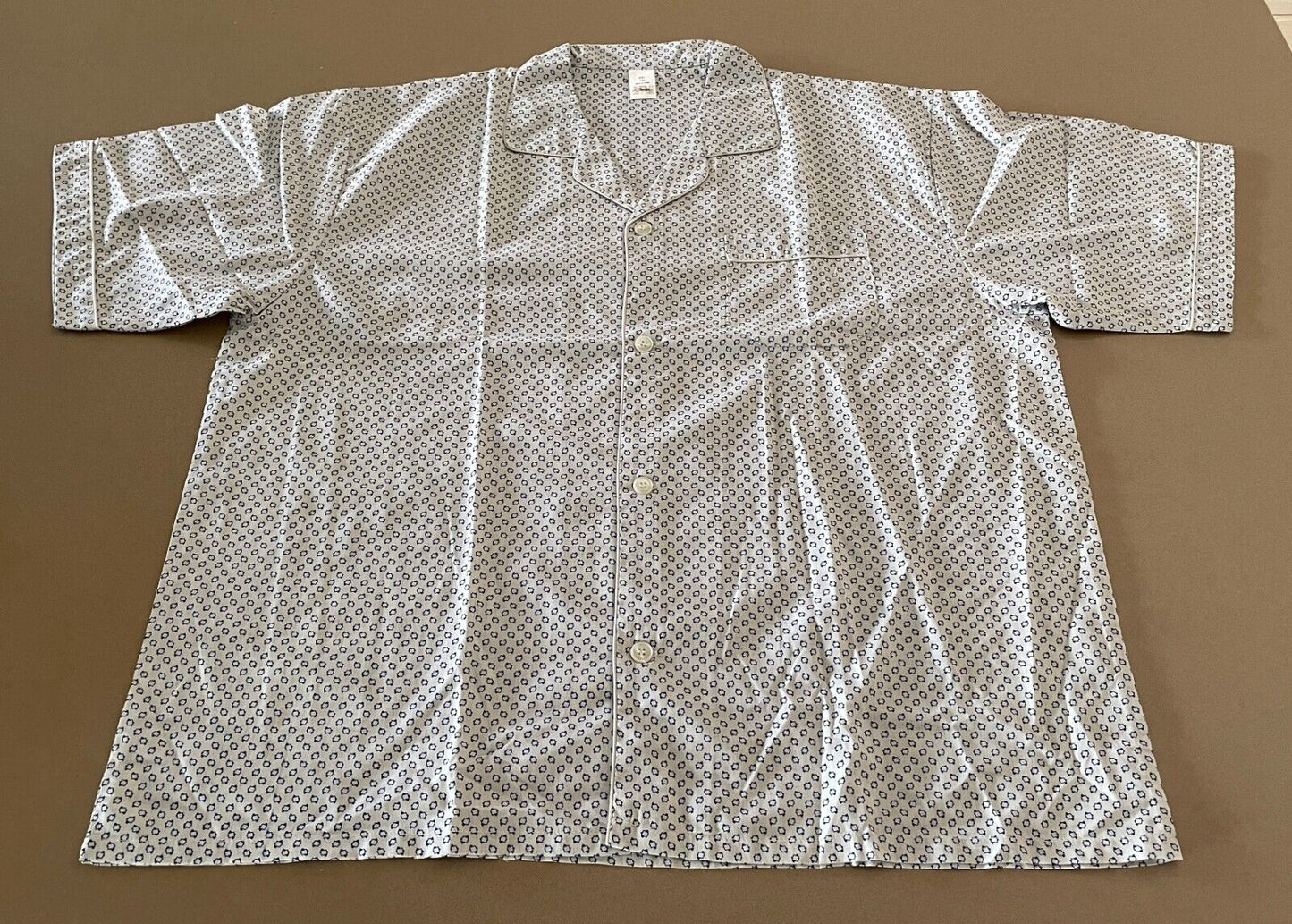 TARGET Stone & Navy Print Shirt & Shorts 2 Pce Pyjamas PJs Set Mens XXL 112 NEW