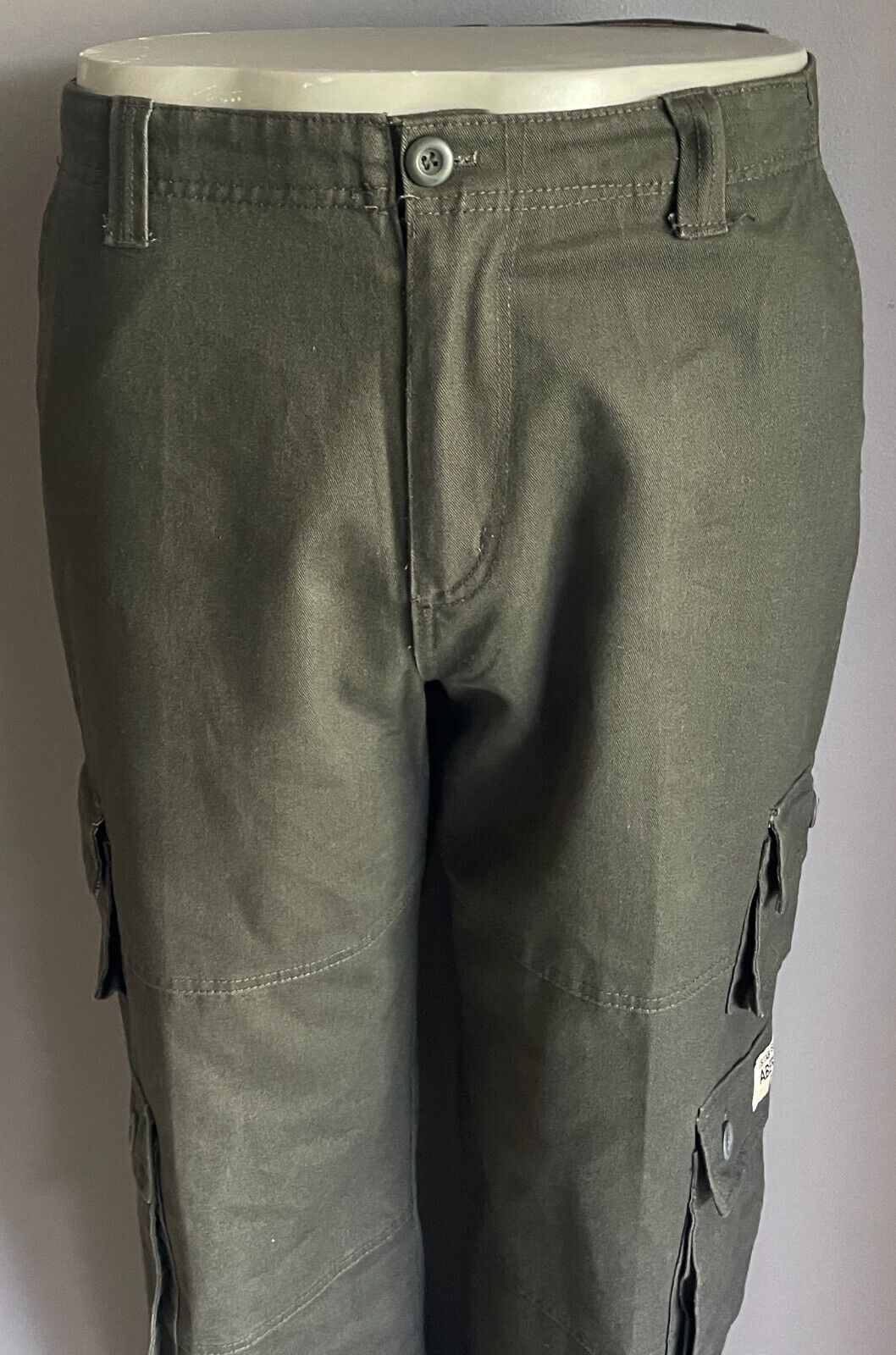 ABERCROMBIE & FITCH Cargo Pants Khaki Long Baggy Mens Size 34 84cm Waist NEW