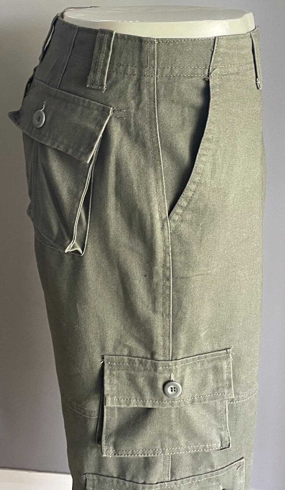 ABERCROMBIE & FITCH Cargo Pants Khaki Long Baggy Mens Size 34 84cm Waist NEW