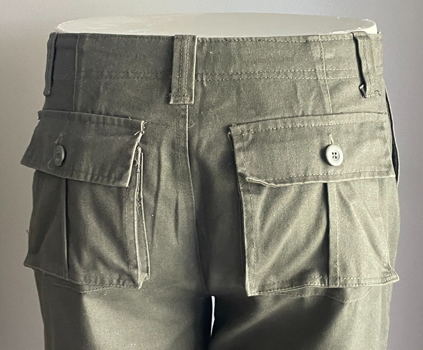 ABERCROMBIE & FITCH Cargo Pants Khaki Long Baggy Mens Size 34 84cm Waist NEW