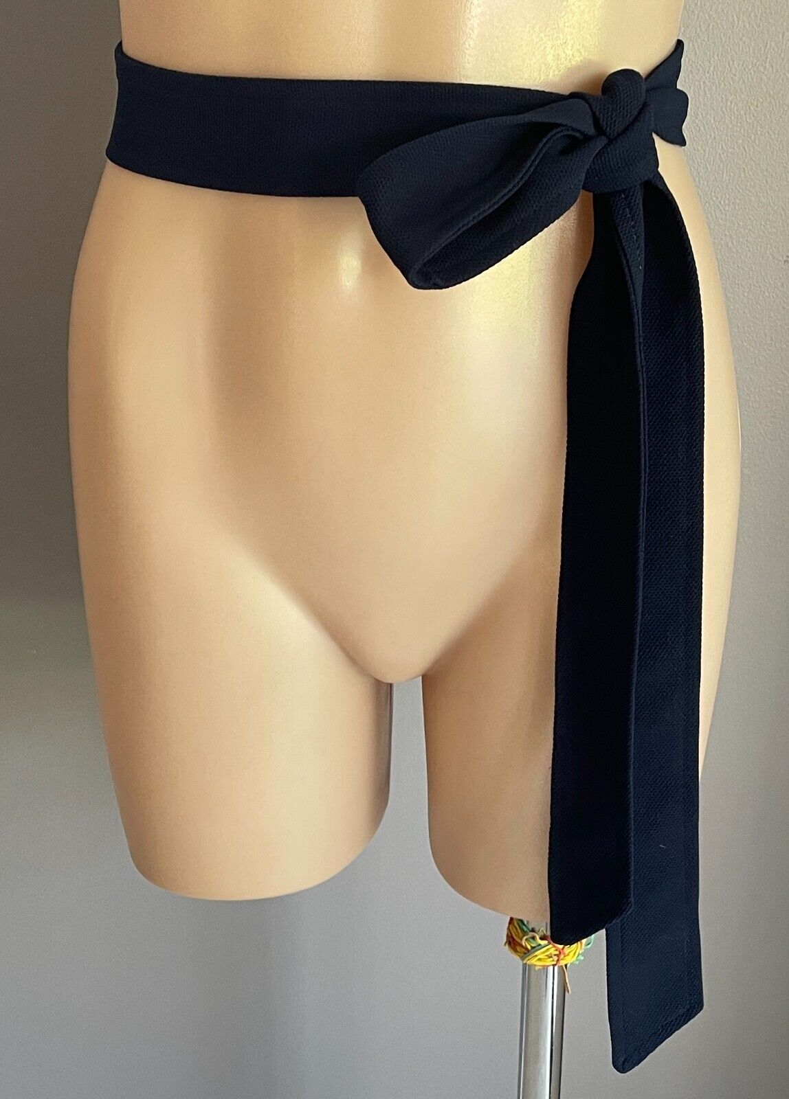 Navy Textured Fabric Sash 4.5cm Wide x 186cm Long Super Waist Belt