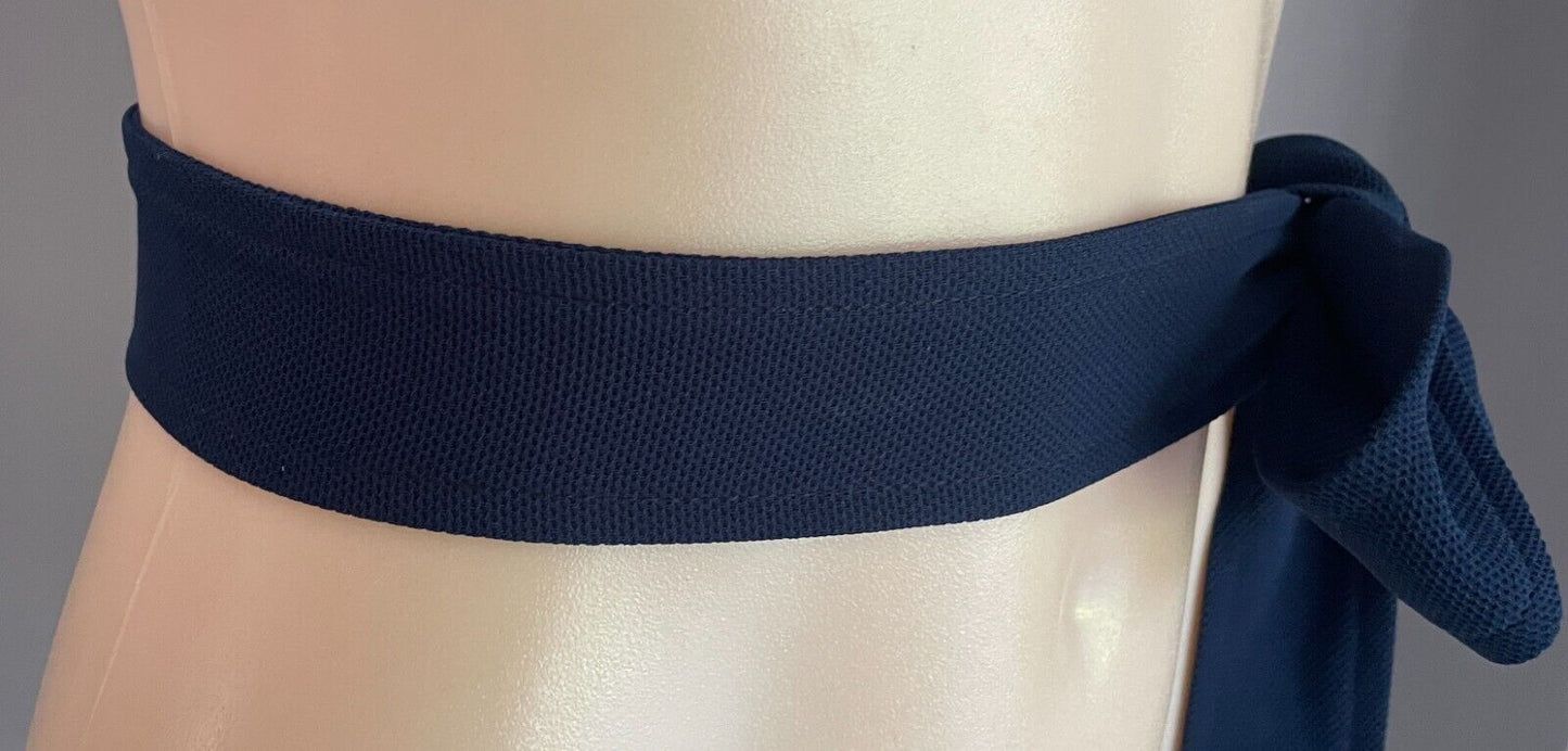 Navy Textured Fabric Sash 4.5cm Wide x 186cm Long Super Waist Belt