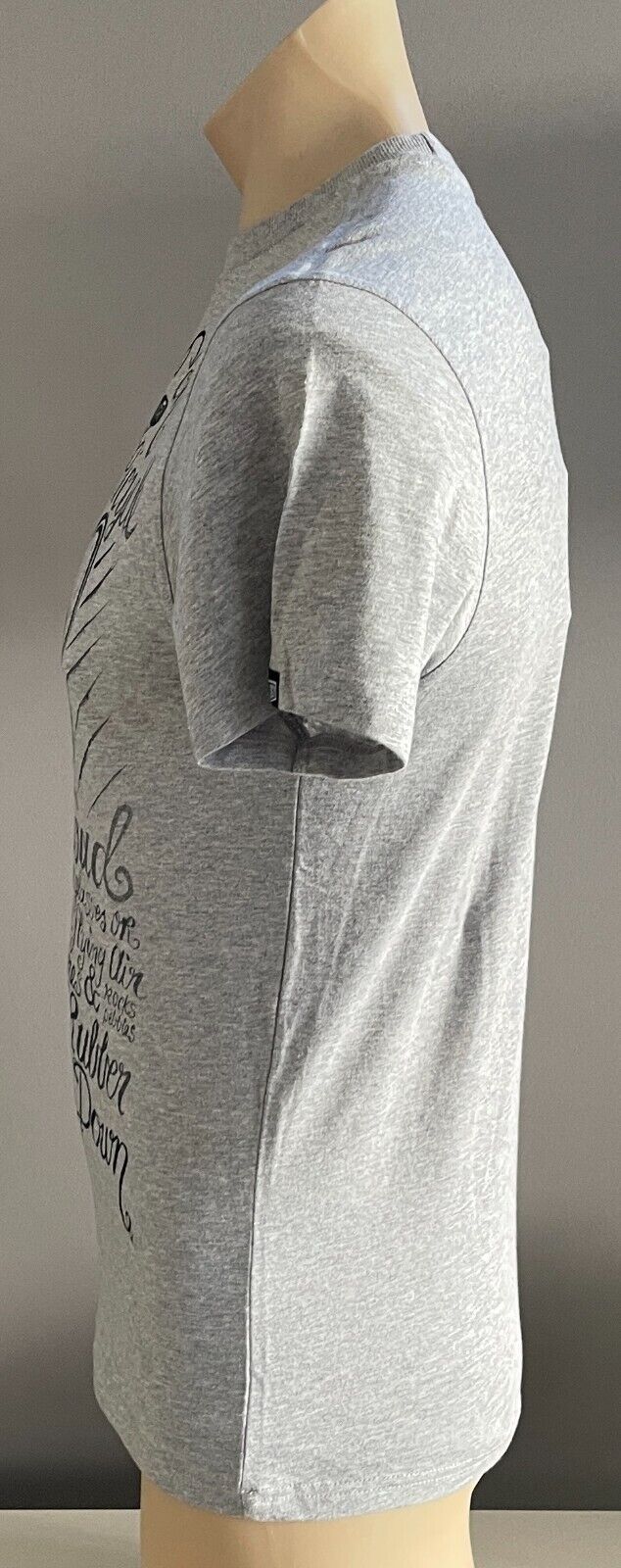 Mens CYCOLOGY "Only on a Bike" T-Shirt Grey Marl Print Sh/Sleeve Tee Size S NEW