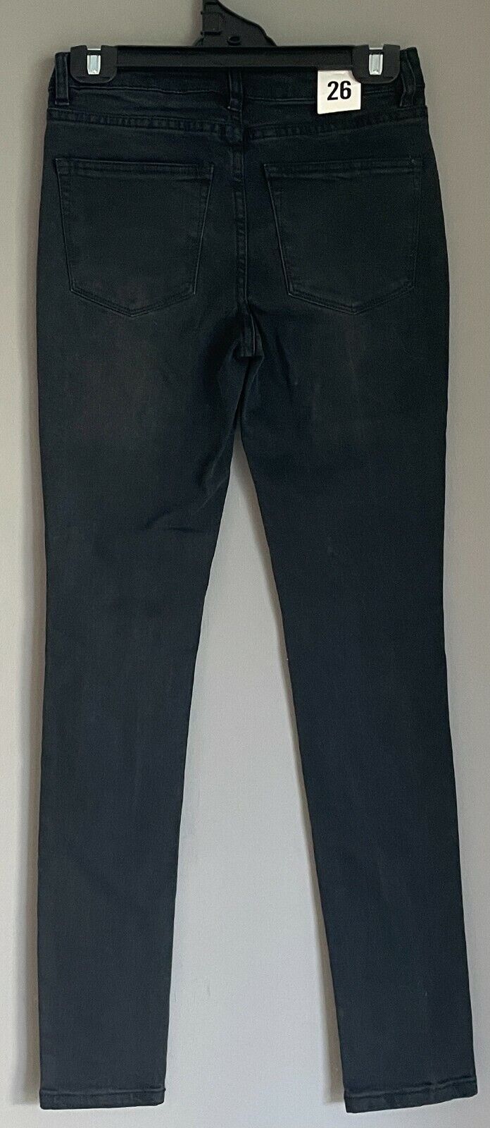 KENJI " Zack " Skinny Leg Jeans Black Denim Mens Size 26 Waist 68cm NEW
