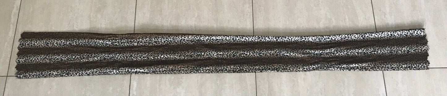 Scarf Wilma Flintstone Leopard Perma Crinkle Semi Sheer Black Brown Cream NEW