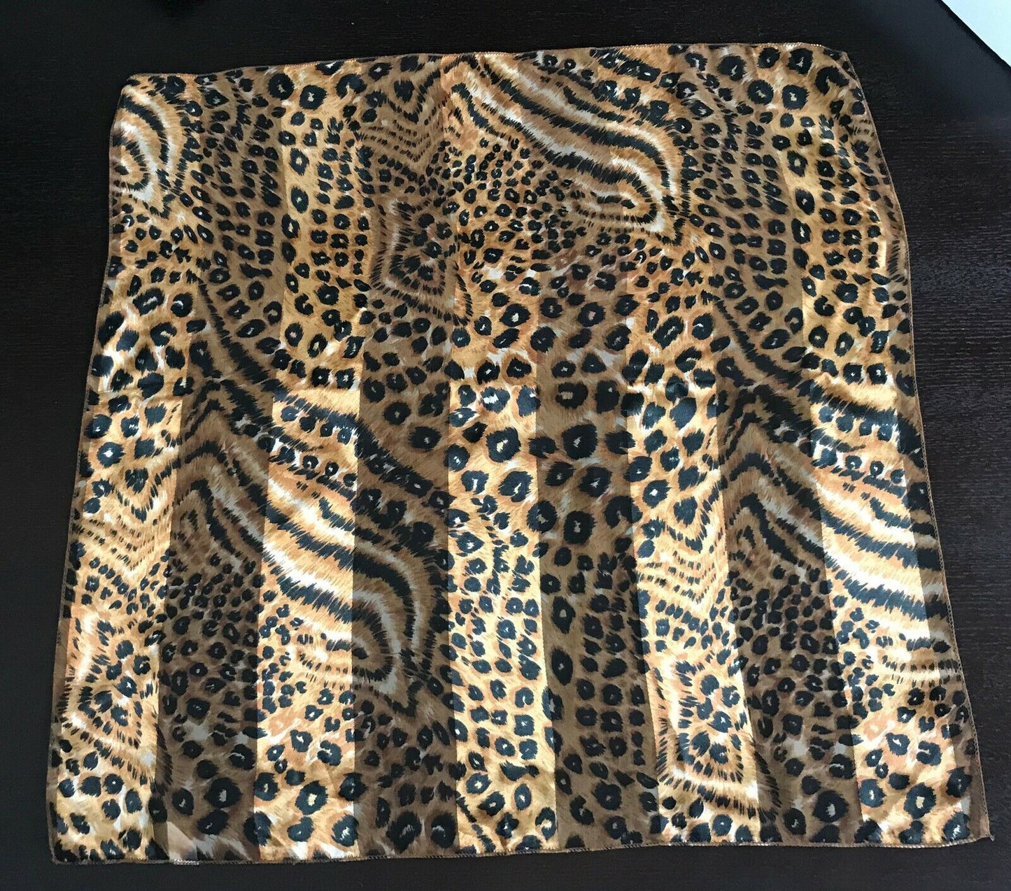 Neck Scarf Semi Sheer Browns Gold Black Animal Print Leopard Spot & Stripes NEW