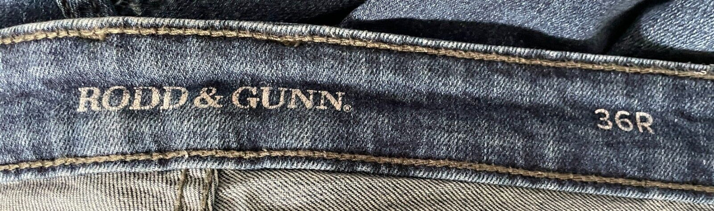 RODD & GUNN Classic Blue Denim Jeans Size 36R Relaxed Straight Leg Fit