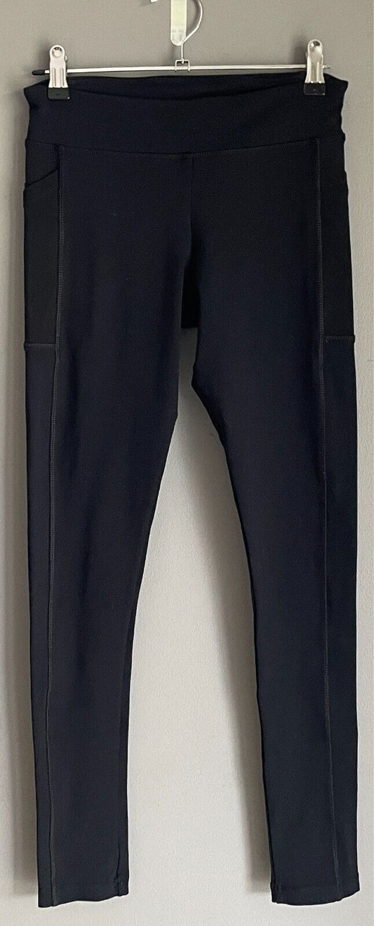 ABI AND JOSEPH Leggings Black Full Length  Activewear Pants Gym Size XS Running