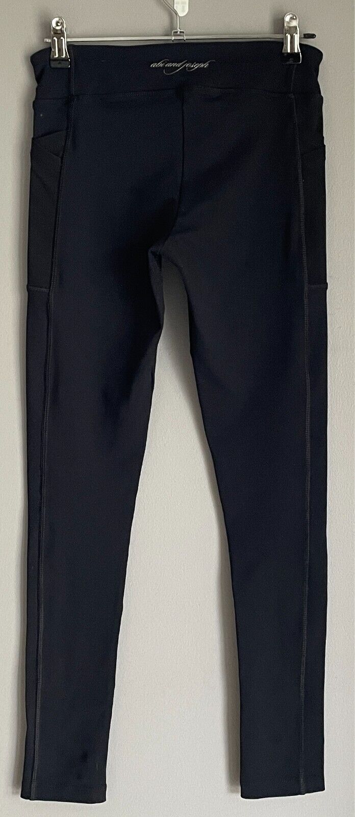ABI AND JOSEPH Leggings Black Full Length  Activewear Pants Gym Size XS Running