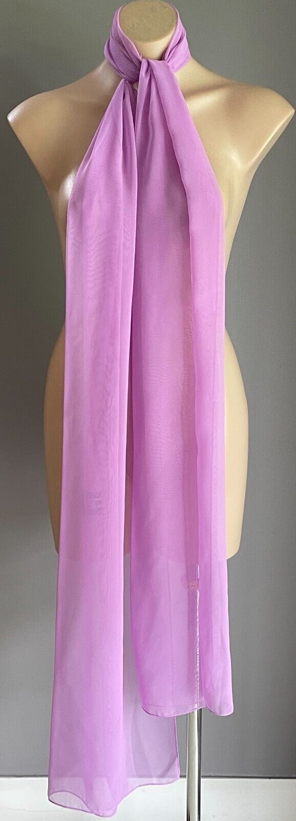 bd Neck Scarf Mauve Pink Semi Sheer Polyester Shawl Rectangle Shape Australia