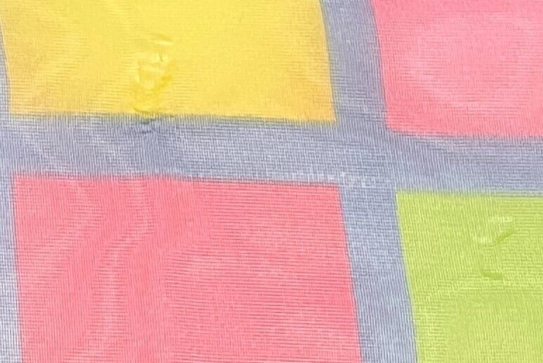 Neck Scarf Semi Sheer Long Shawl Squares Print Blue Purple Pink Yellow Green NEW