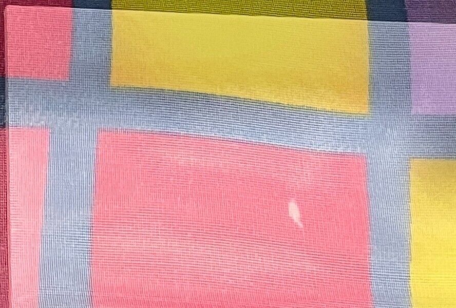 Neck Scarf Semi Sheer Long Shawl Squares Print Blue Purple Pink Yellow Green NEW
