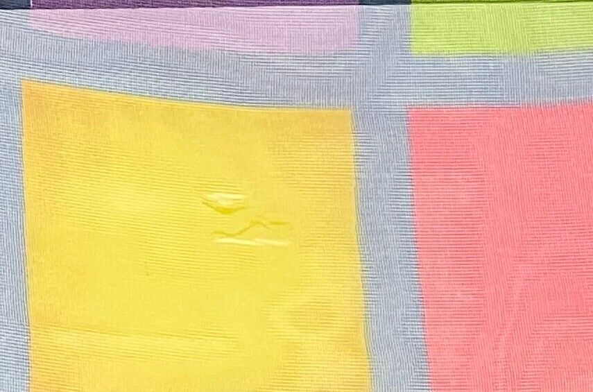 Neck Scarf Semi Sheer Long Shawl Squares Print Blue Purple Pink Yellow Green NEW